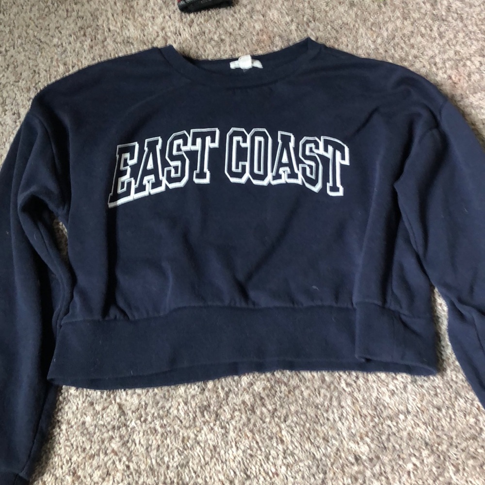 A long sleeve crop top